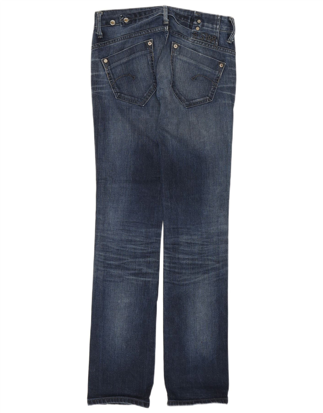 G-STAR Womens Low Waist Straight Jeans W27 L34 Blue Cotton