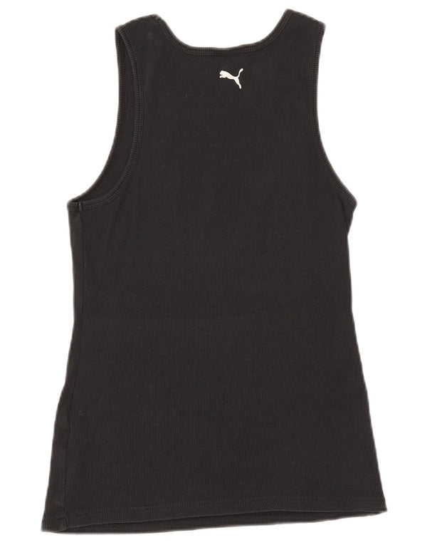 Puma Womens Graphic Vest Top UK 14 Large Black Cotton