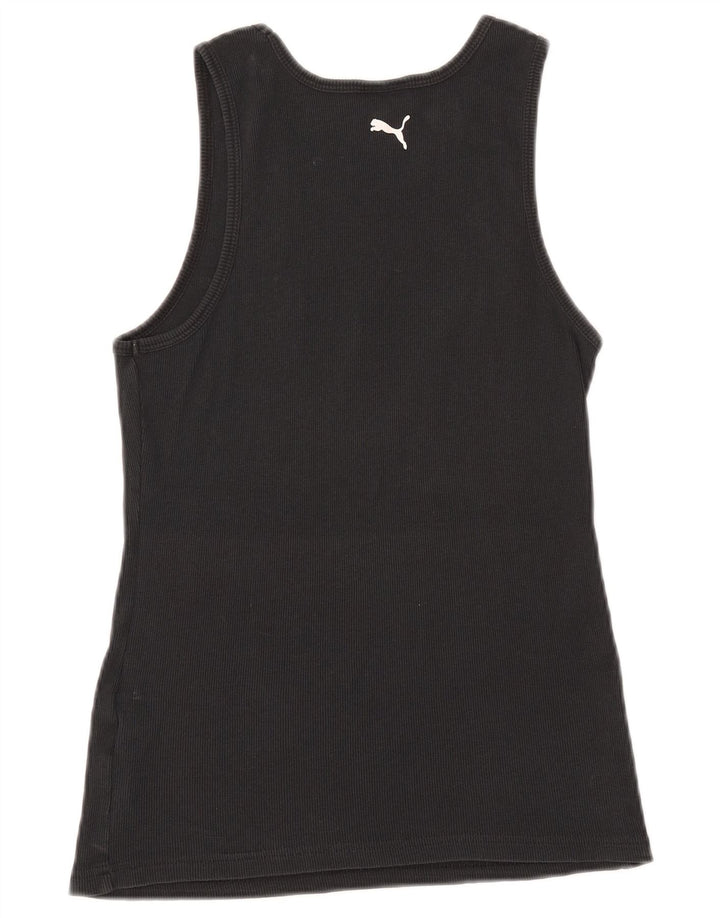 Puma Womens Graphic Vest Top UK 14 Large Black Cotton