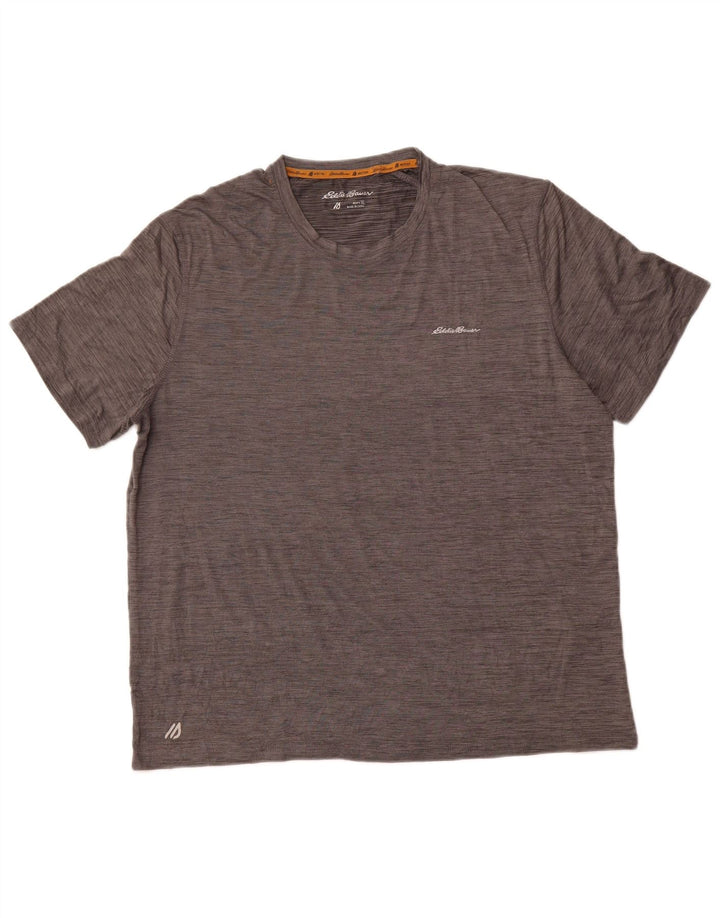 EDDIE BAUER Mens T-Shirt Top XL Grey Flecked