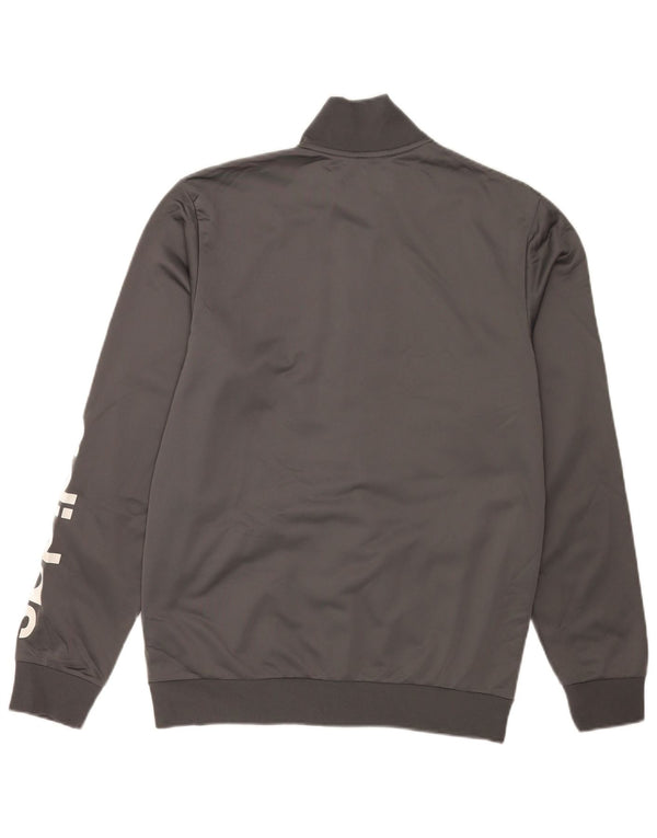 Adidas Mens Graphic Tracksuit Top Jacket UK 40/42 Medium Grey Polyester