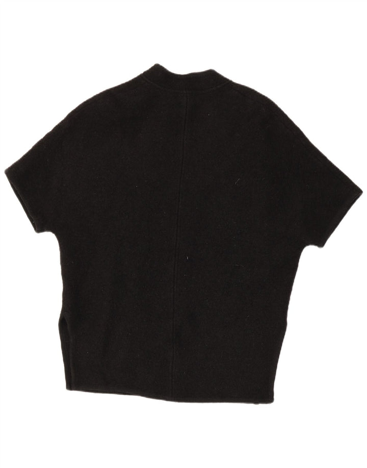 MONSOON Womens Short Sleeve Cardigan Sweater UK 14 Medium Black Wool Vintage Monsoon and Second-Hand Monsoon from Messina Hembry 