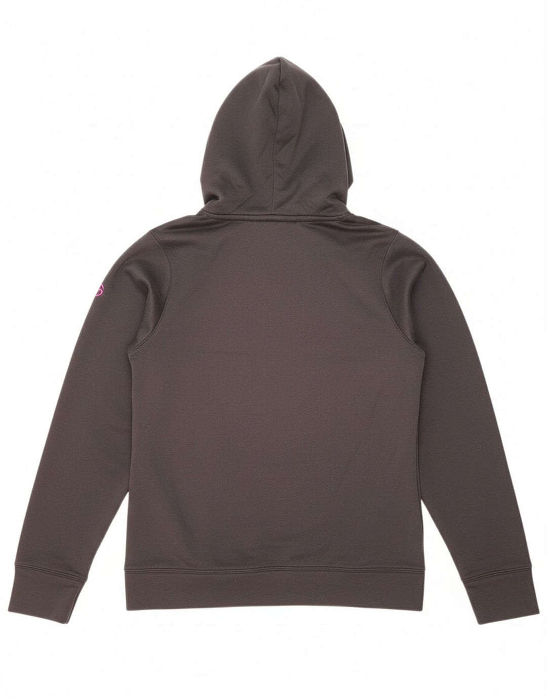 UNDER ARMOUR Womens Graphic Hoodie Jumper UK 14 Medium Grey Polyester