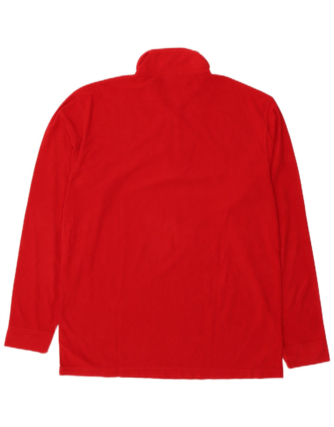 Asics Mens Zip Neck Fleece Jumper XL Red Polyester
