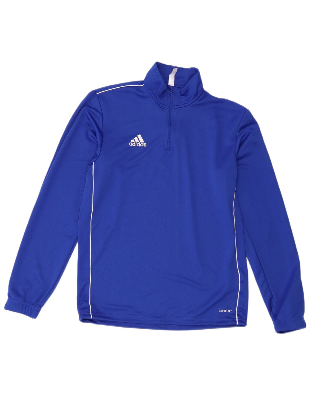 Adidas Mens Aeroready Zip Neck Pullover Tracksuit Top Medium Blue Polyester