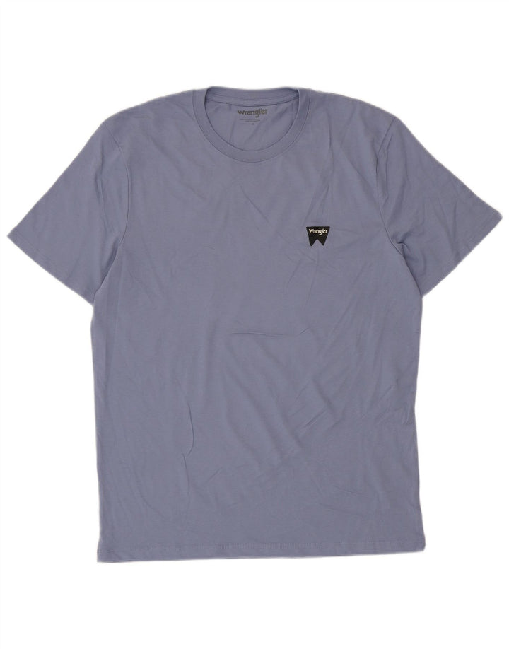 WRANGLER Mens T-Shirt Top Medium Blue Cotton