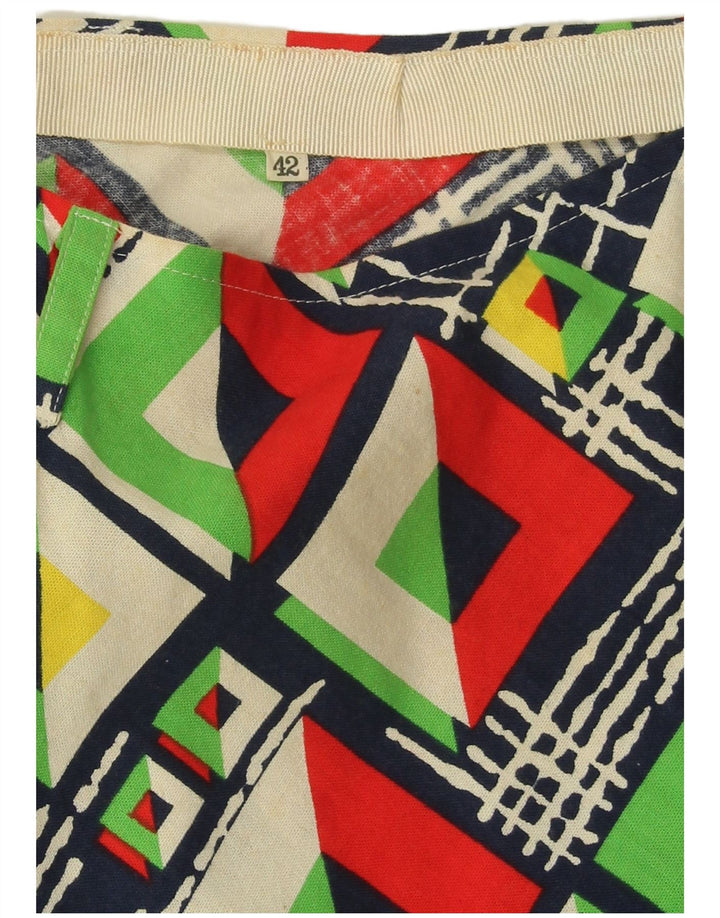 VINTAGE Womens A-Line Skirt IT 42 Medium W24  Multicoloured Geometric