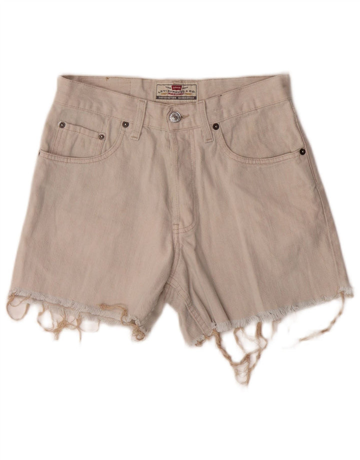 Levi's Womens Denim Shorts W29 Medium Off White