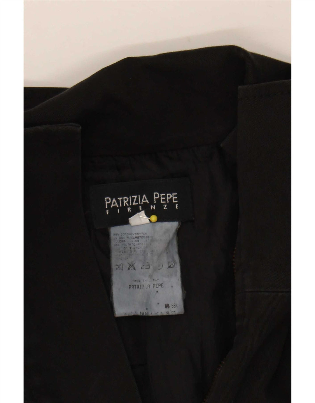 Patrizia Pepe Womens Military Jacket IT 42 Medium Black Cotton