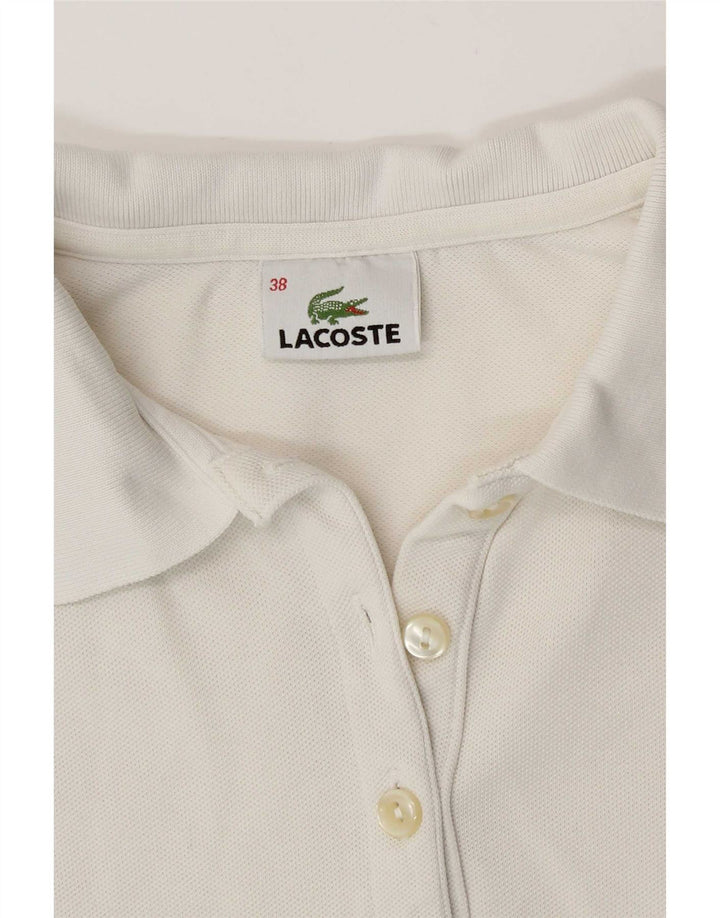 Lacoste Womens Polo Shirt Size 38 Medium White