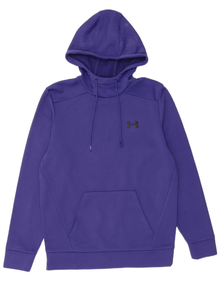 UNDER ARMOUR Mens Relaxed Fit Hoodie Jumper Small Purple Polyester