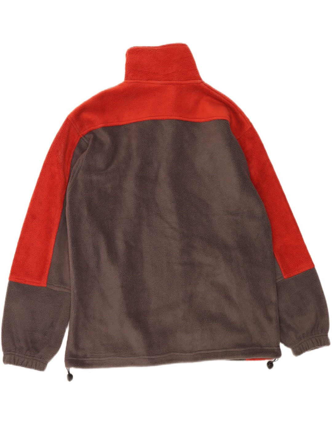 VINTAGE Mens Fleece Jacket UK 38 Medium Grey Colourblock