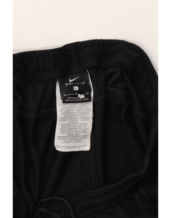 Nike Mens Dri Fit Tracksuit Trousers Large Black Polyester