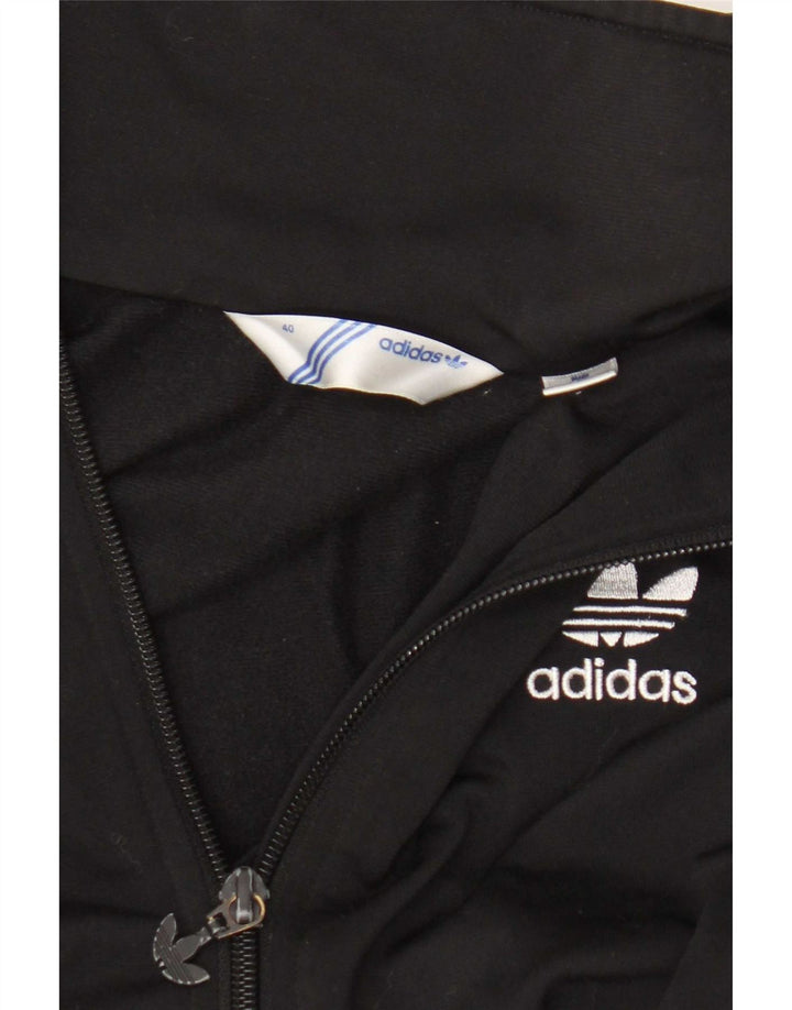 Adidas Womens Graphic Tracksuit Top Jacket IT 40 Small Black