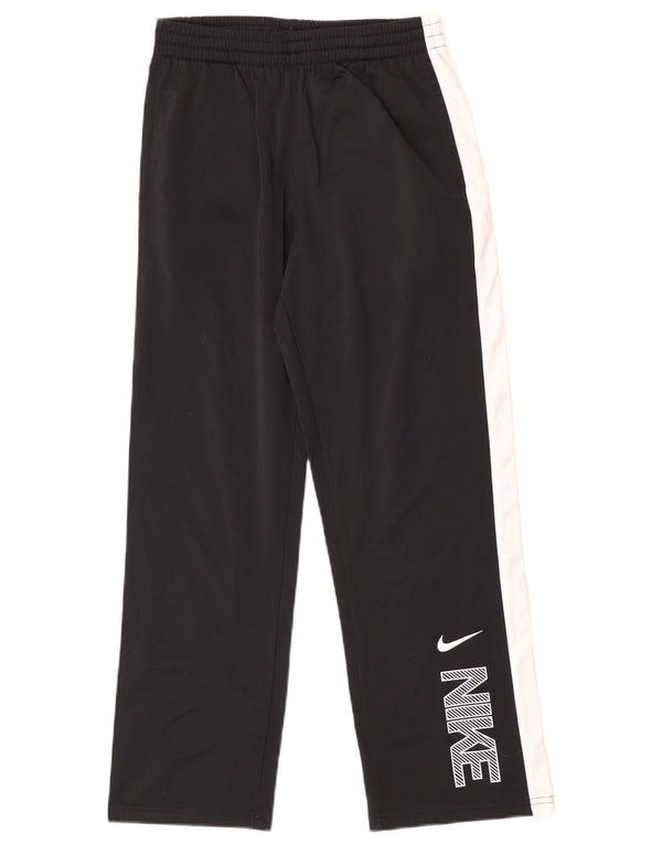 Nike Boys Graphic Tracksuit Trousers 10-11 Years Medium Black Colourblock