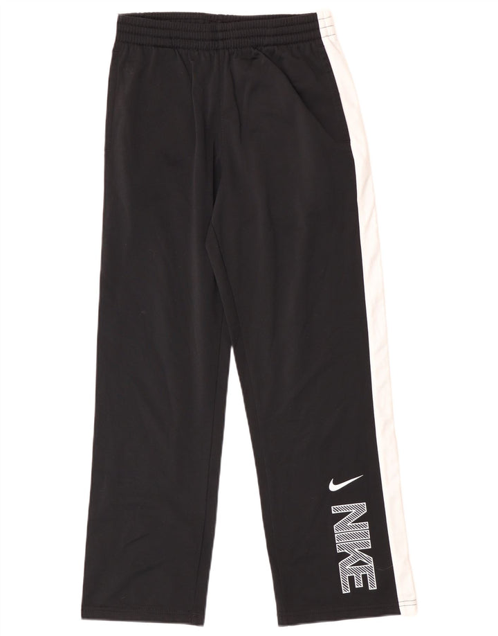 Nike Boys Graphic Tracksuit Trousers 10-11 Years Medium Black Colourblock