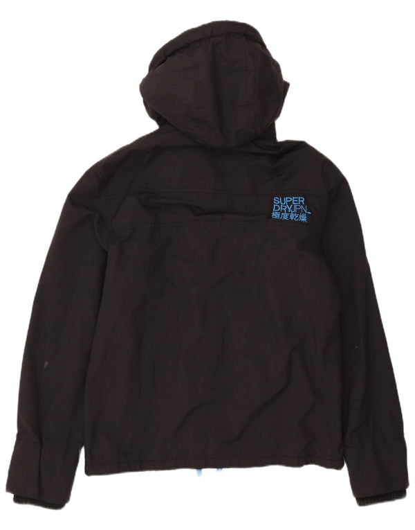 Superdry Womens Oversized Windbreaker Jacket UK 10 Small Black