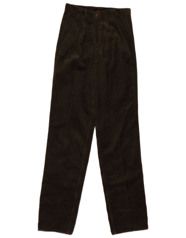 Rifle Womens High Waist Pegged Corduroy Trousers W28 L36 Khaki Cotton
