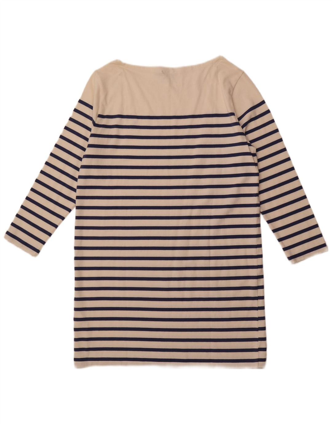 POLO RALPH LAUREN Womens Long Sleeve T-Shirt Dress UK 18 XL White Striped