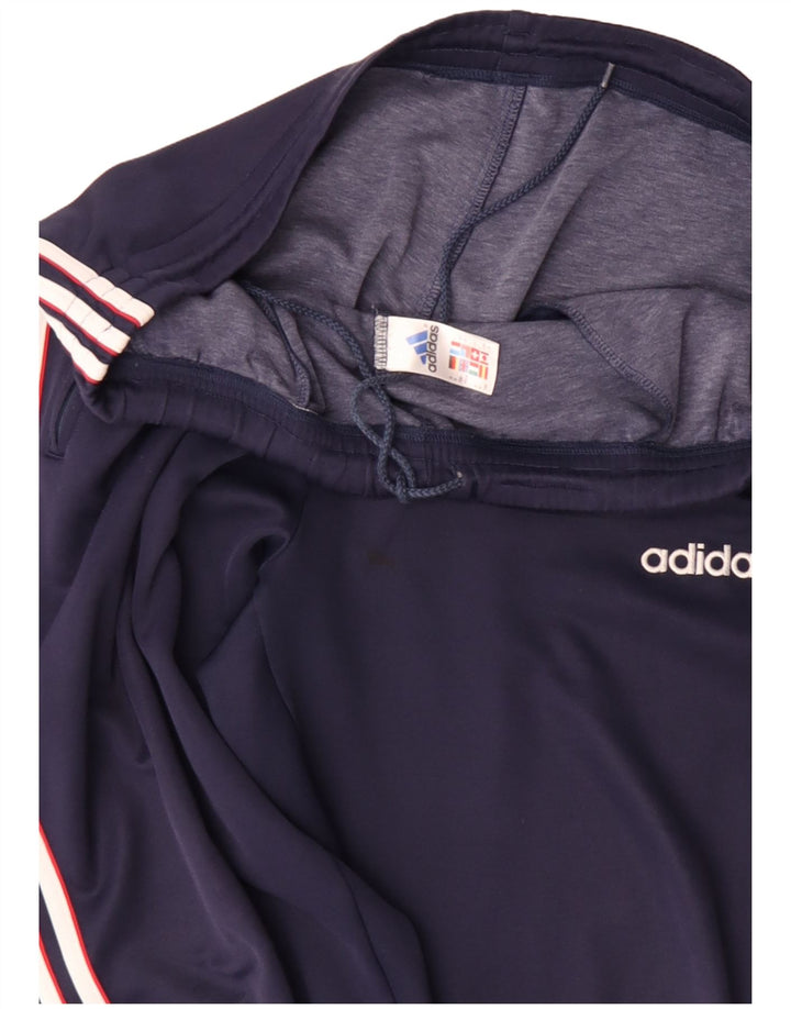 ADIDAS Mens Tracksuit Trousers Joggers UK 44/46 Large  Navy Blue Polyester
