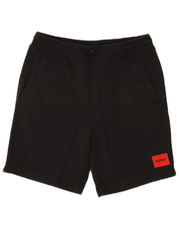Hugo Boss Mens Sport Shorts Medium Black Cotton
