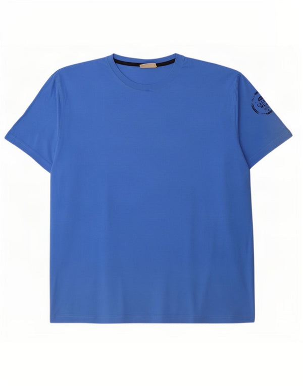 Camel Active Mens T-Shirt Top 3XL Blue Cotton