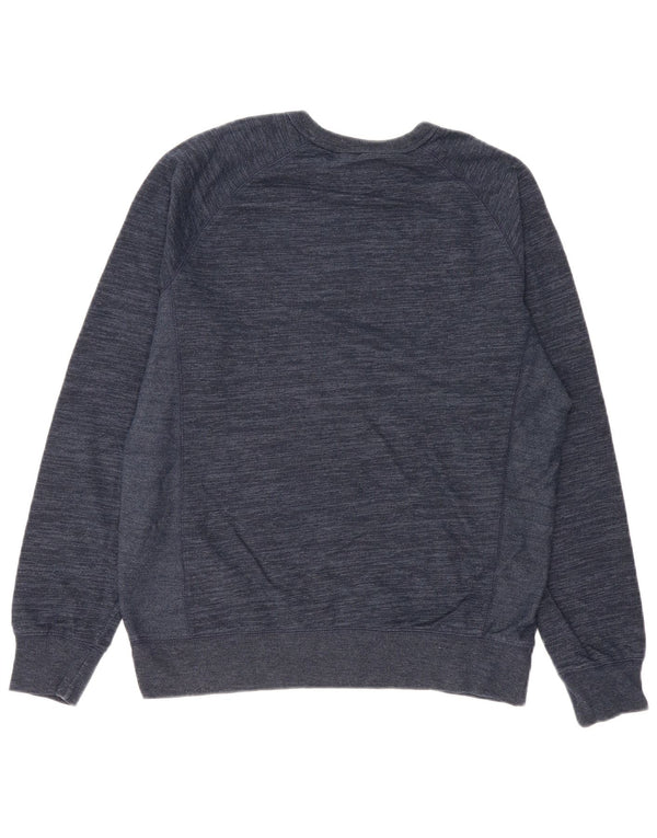 Champion Mens Sweatshirt Jumper Medium Navy Blue Flecked Cotton