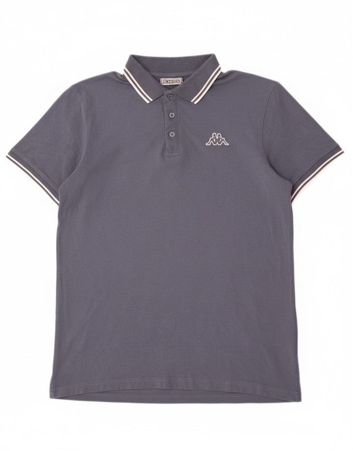 KAPPA Mens Polo Shirt Large Blue Cotton