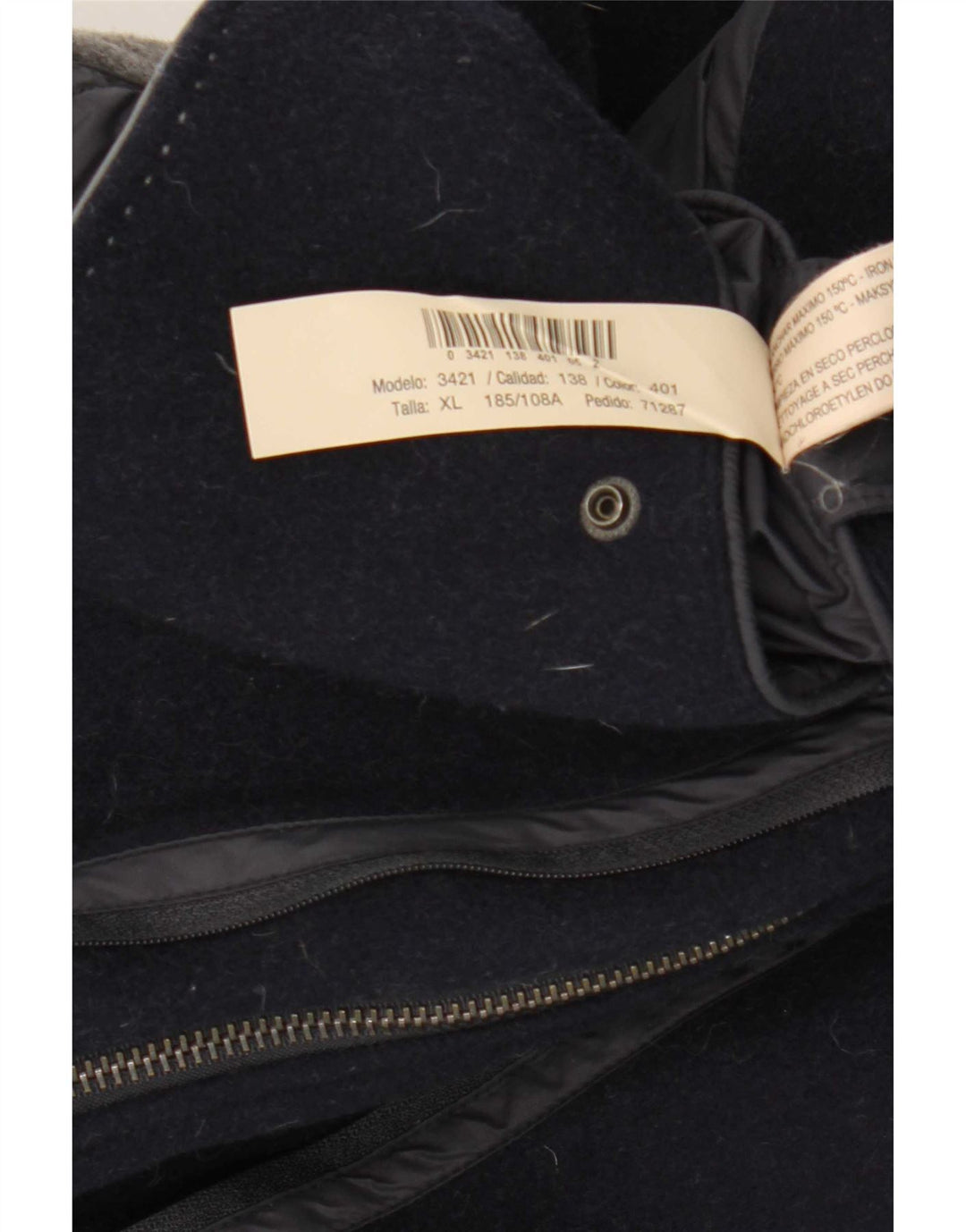 Massimo Dutti Mens 4 Button Blazer Jacket UK 42 XL Navy Blue Wool