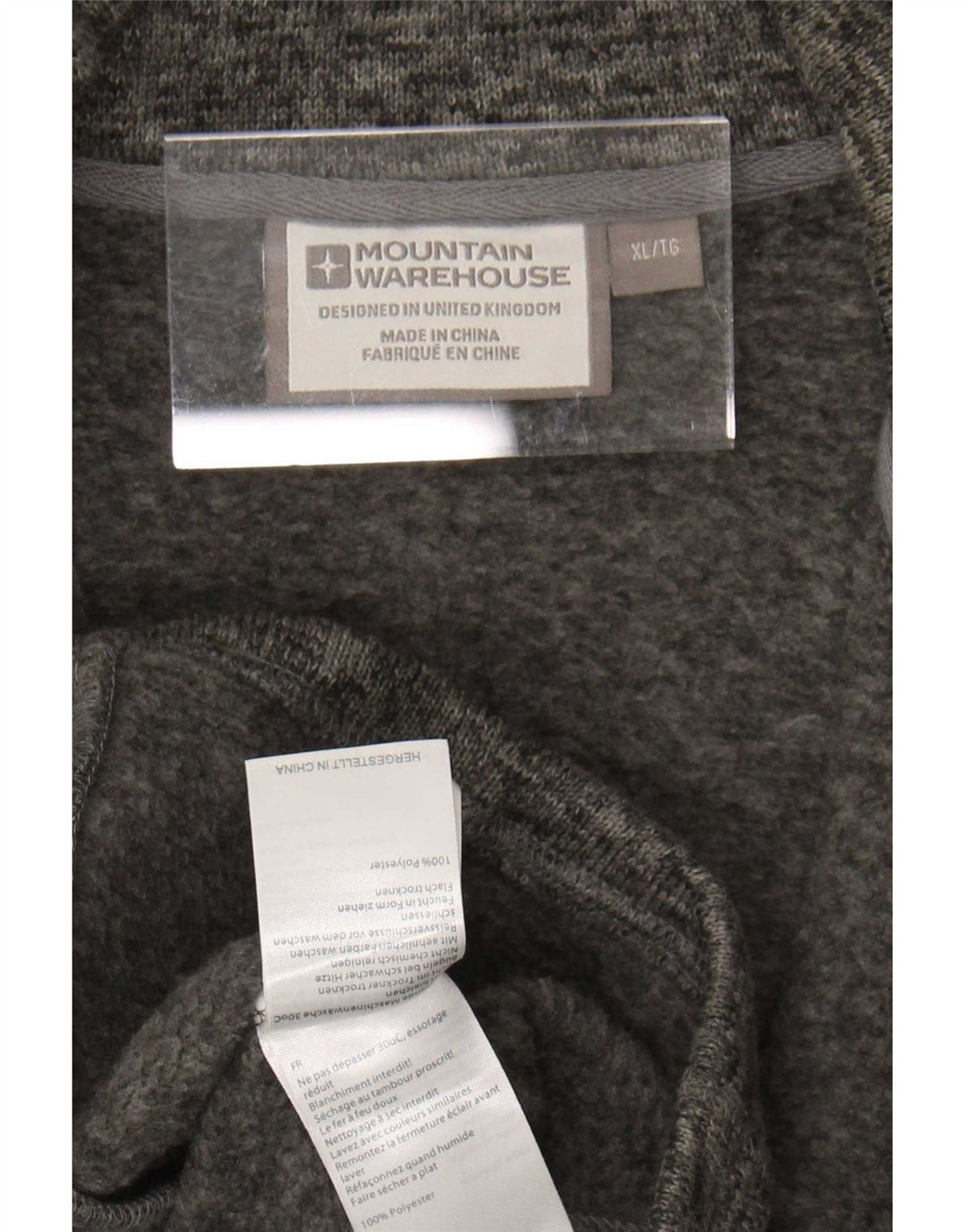 Mountain Warehouse Mens Tracksuit Top Jacket XL Grey Flecked Polyester