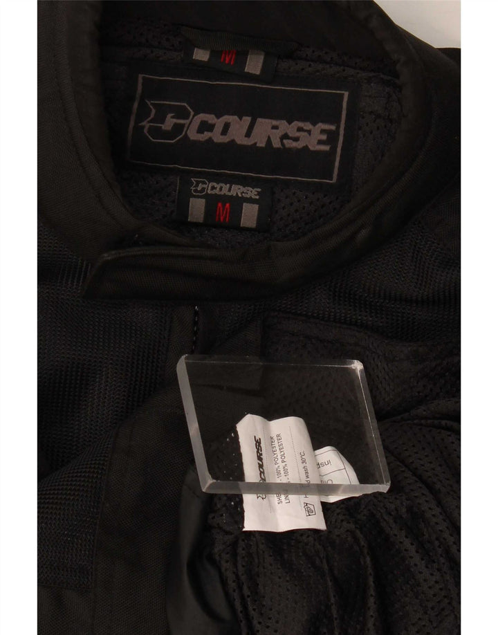 Course Mens Graphic Racer Jacket UK 38 Medium Black Polyester