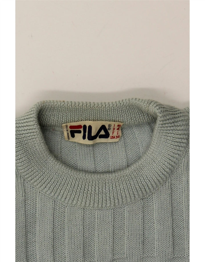 FILA Womens Crew Neck Jumper Sweater IT 46 Large Blue Wool Vintage Fila and Second-Hand Fila from Messina Hembry 