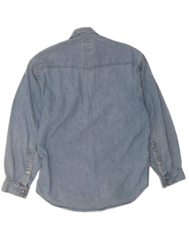 PEPE JEANS Mens Denim Shirt Medium Blue Cotton