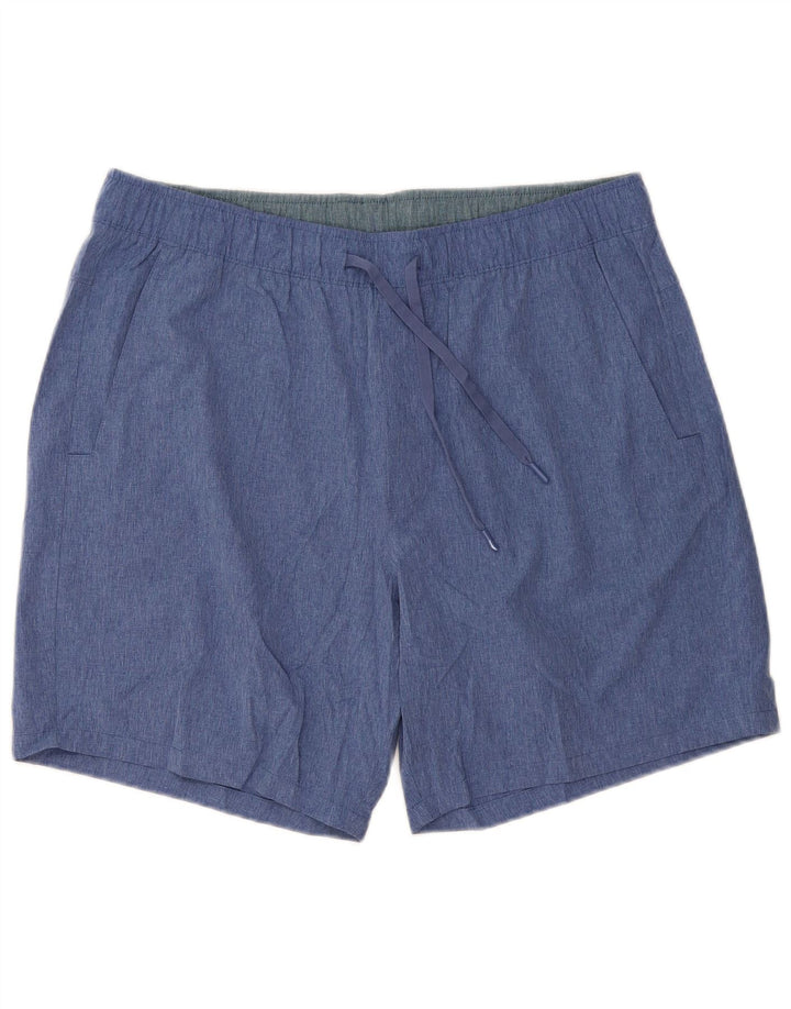 EDDIE BAUER Mens Casual Shorts XL W38 Blue Polyester
