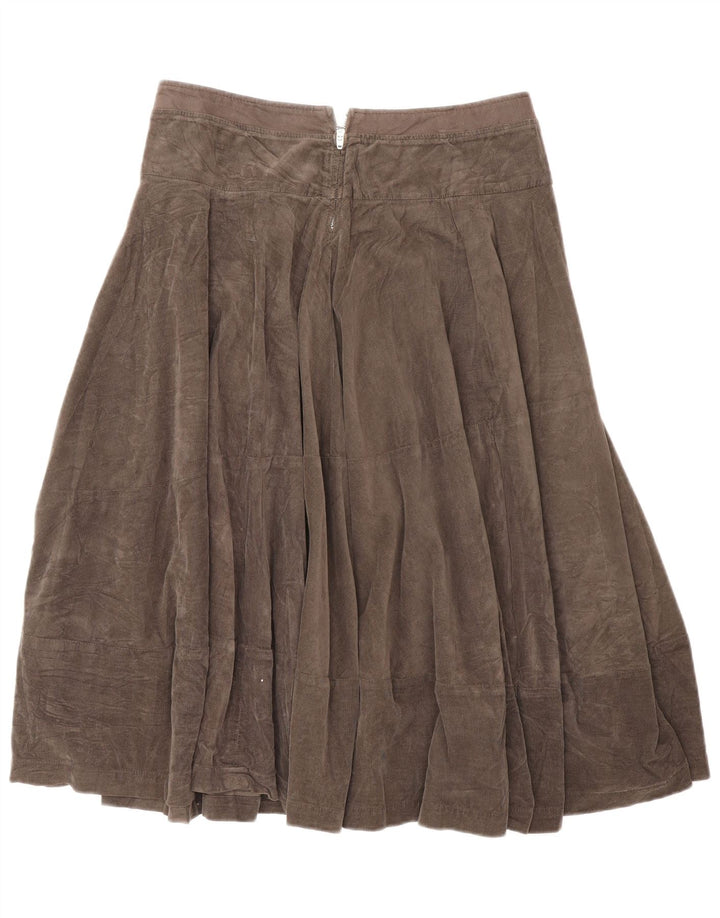 HENRY COTTONS Womens Pleated Corduroy Skirt IT 44 Medium W28  Brown Cotton