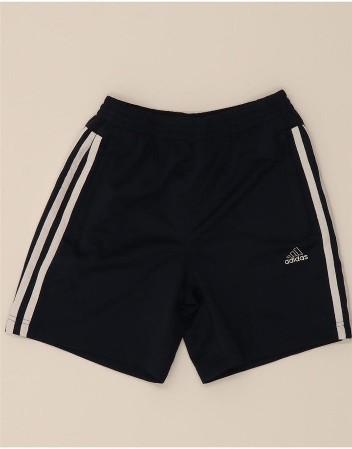 ADIDAS Boys Sport Shorts 9-10 Years Navy Blue Polyester Vintage Adidas and Second-Hand Adidas from Messina Hembry 