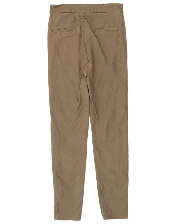Massimo Dutti Womens Tapered Casual Trousers EU 38 Small W28 L28 Brown