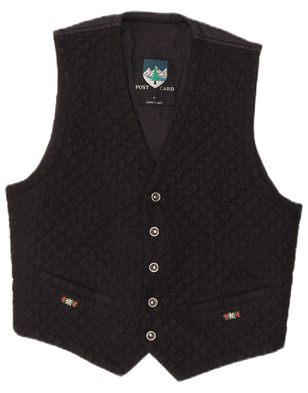 Post Card Womens By Dario Talenti Waistcoat UK 12 Medium Black Floral