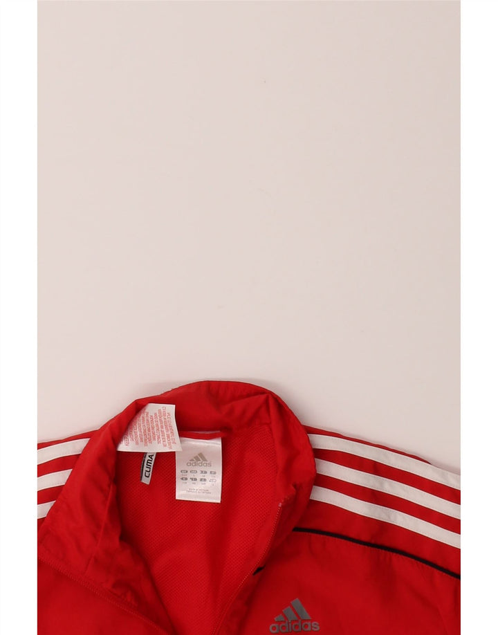 ADIDAS Boys Climalite Rain Jacket 5-6 Years Red Polyester Vintage Adidas and Second-Hand Adidas from Messina Hembry 