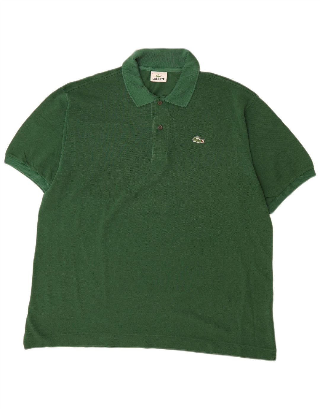 LACOSTE Mens Polo Shirt Size 6 XL Green Cotton