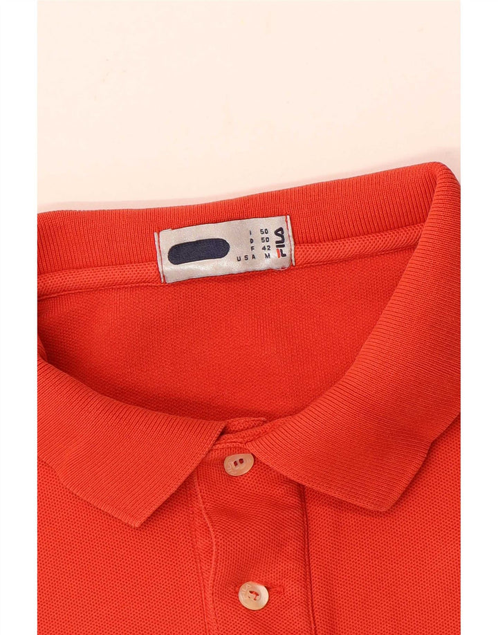 Fila Mens Polo Shirt IT 50 Medium Orange