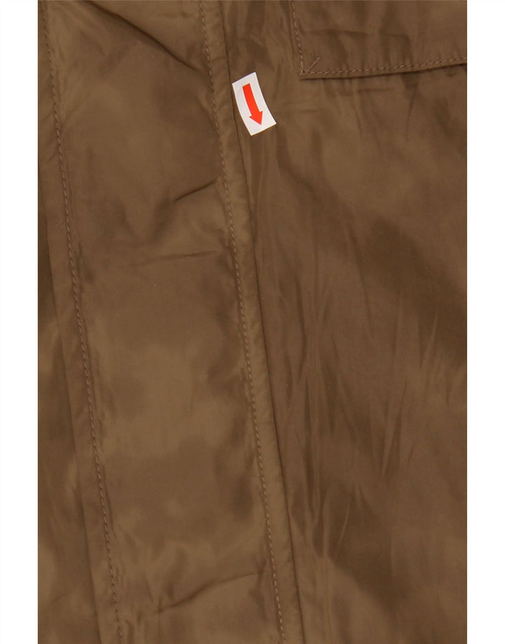 MASSIMO DUTTI Mens Military Jacket UK 40 Large Brown Polyester