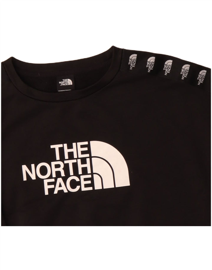The North Face Womens Graphic Sweatshirt Jumper UK 14 Medium Black