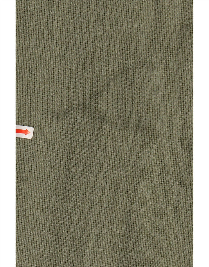 BANANA REPUBLIC Mens Loose Fit Short Sleeve Shirt Medium Khaki Linen