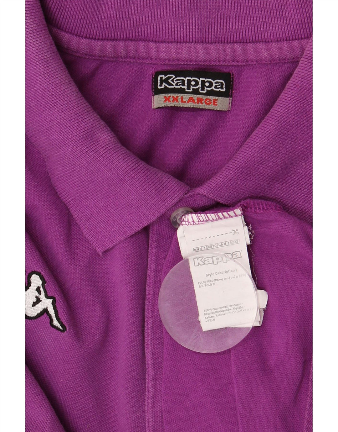KAPPA Mens Polo Shirt 2XL Purple Cotton