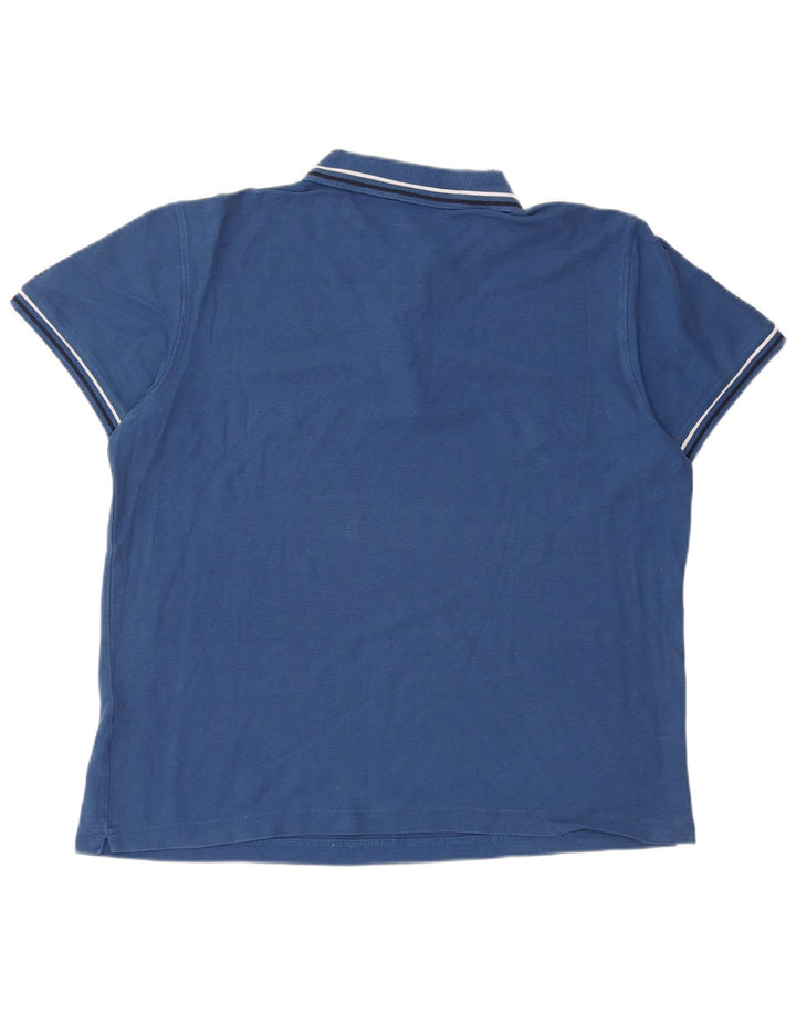 LOTTO Mens Polo Shirt Large Blue Cotton