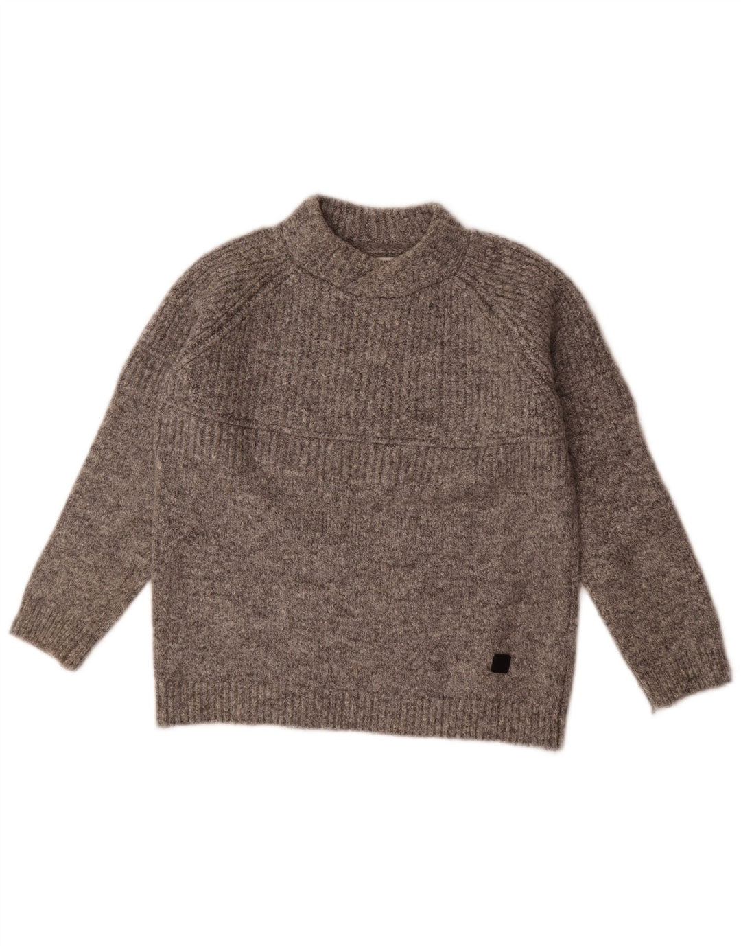 Zara Girls Turtle Neck Jumper Sweater 9-10 Years Grey Polyester