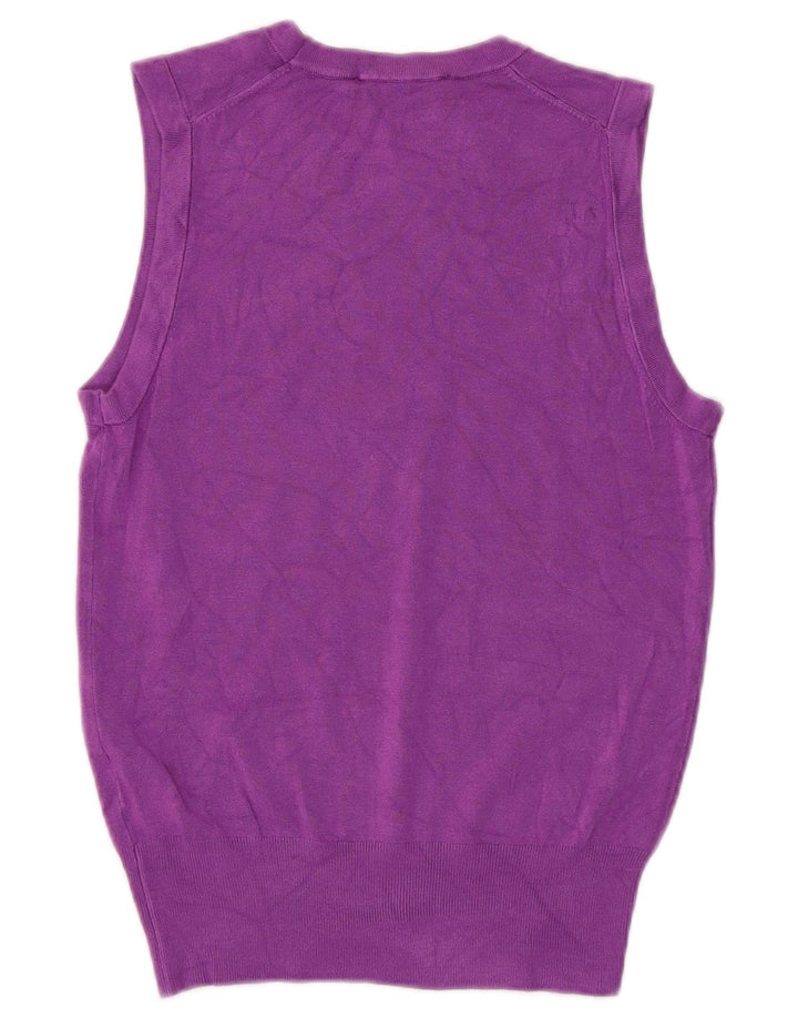 Zara Womens Vest Tank Top UK 10 Small Purple Viscose