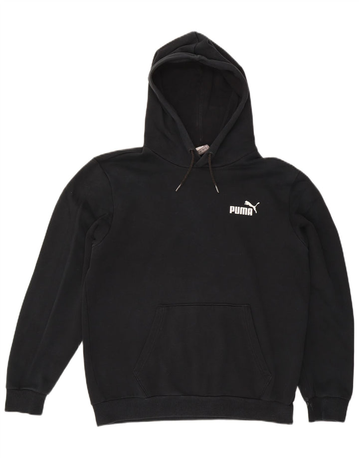 Puma Mens Hoodie Jumper Medium Black Cotton
