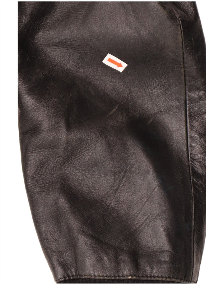 Vintage Mens Leather Jacket UK 38 Medium Black Classic